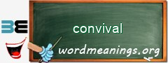 WordMeaning blackboard for convival